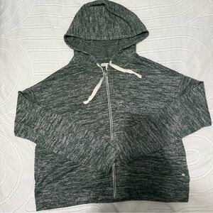 American Eagle Women’s Green Zip Up Hooded Sweater